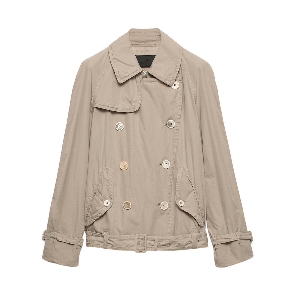 SGD102-184D-F0572 Prada Technical Cotton Jacket Clay Grey