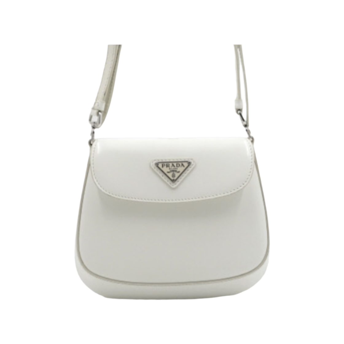 프라다 1BH188 화이트 클레오 브러시드 미니 숄더백 겸 크로스백 aa52713(Prada Cleo Brushed Mini Shoulder and Crossbody Bag in White) - 1