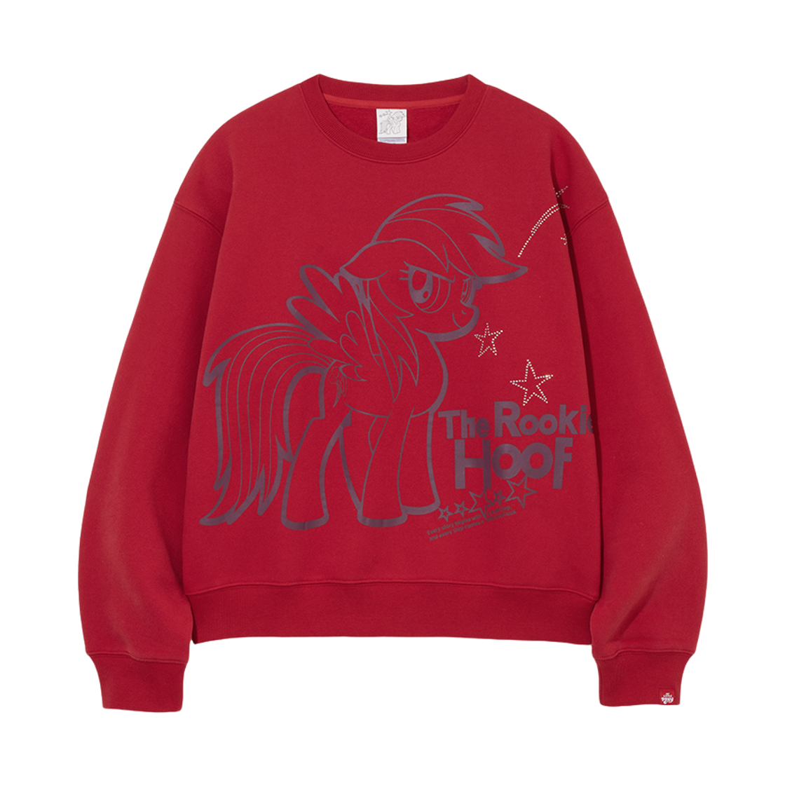 테켓 X 마이 리틀 포니 럭키 포니 스웨트셔츠 레드