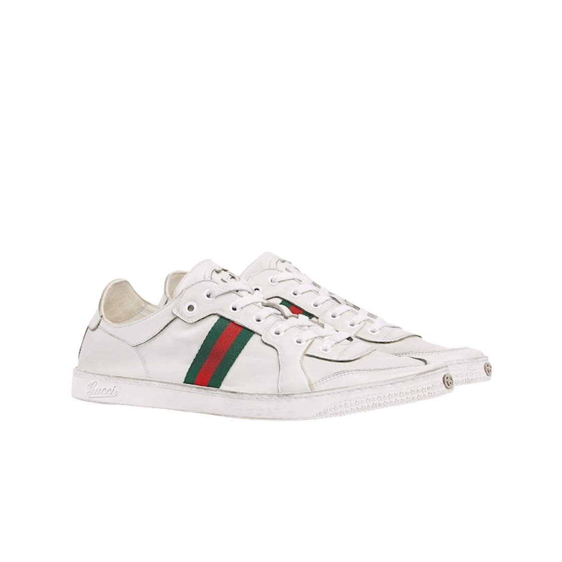 구찌 스트레치 로우 탑 스니커즈 화이트(Gucci Stretch Low Top Sneakers White) - 2