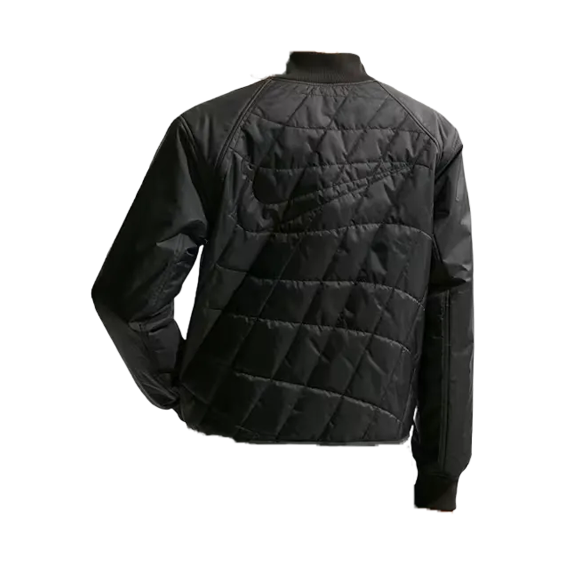(W) 나이키 NSW 루즈 퀼티드 자켓 블랙 세일 - 아시아((W) Nike NSW Loose Quilted Jacket Black Sail - Asia) - 2