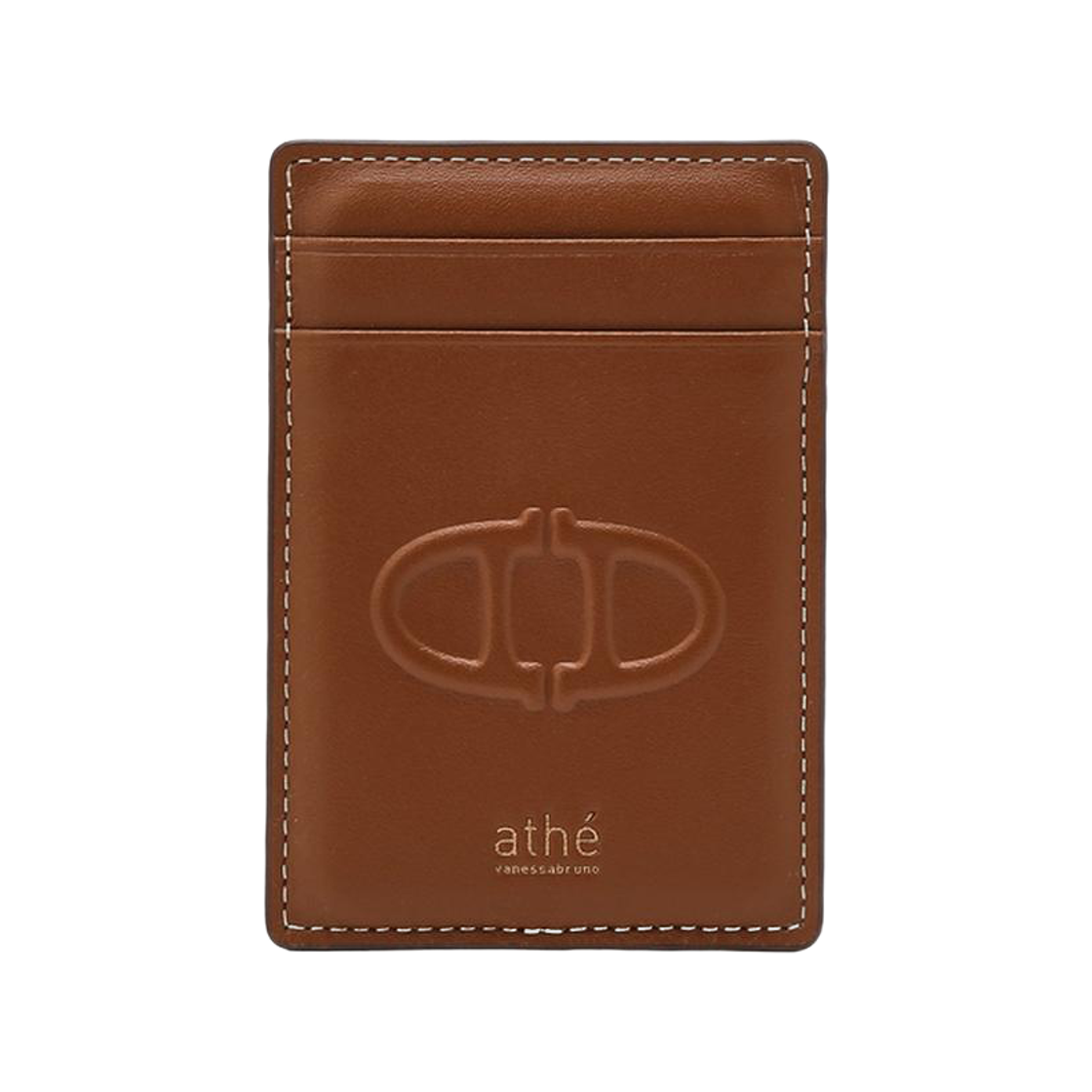 아떼 바네사브루노 액세사리 스탬프 브라운 스탬프 스마트 카드 홀더 브라운(Athe Vanessabruno Acc Stamp Brown Stamp Smart Card Holder Normal Brown)