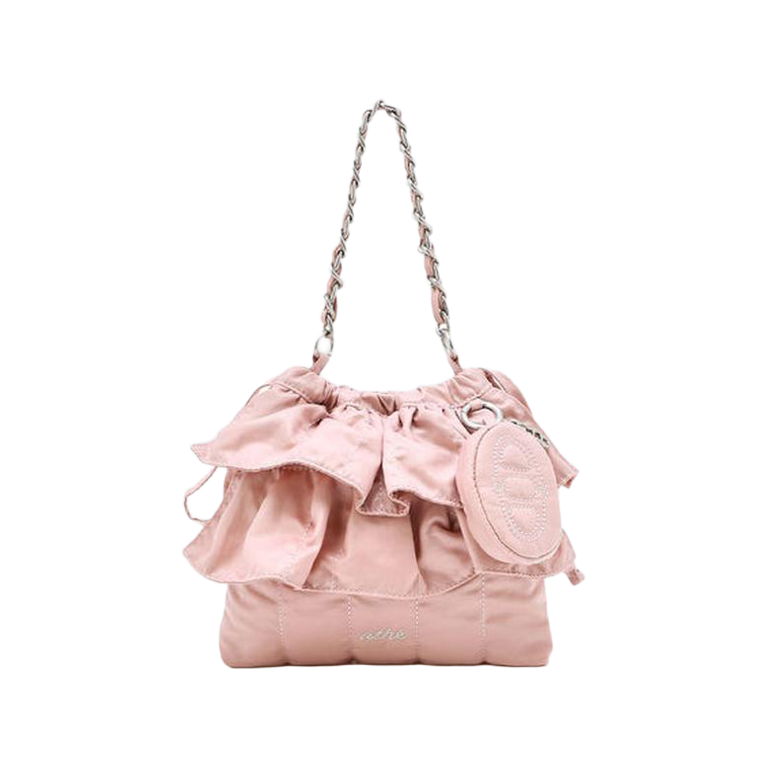 아떼 바네사브루노 액세사리 프릴 핑크 듀프스킨 미니크로스 S 라이트 핑크(Athe Vanessabruno Acc Frill Pink Dupeskin Mini Crossbody Bag S Light Pink)