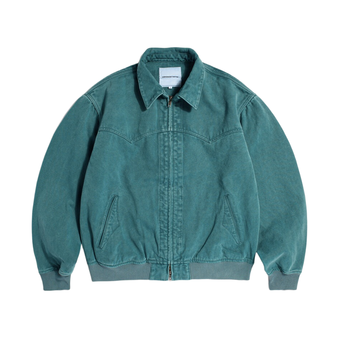 에스피오나지 워시드 캔버스 웨스턴 자켓 틸 그린(Espionage Washed Canvas Western Jacket Teal Green)