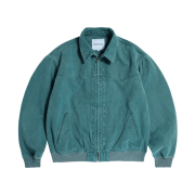 Espionage Washed Canvas Western Jacket Teal Green