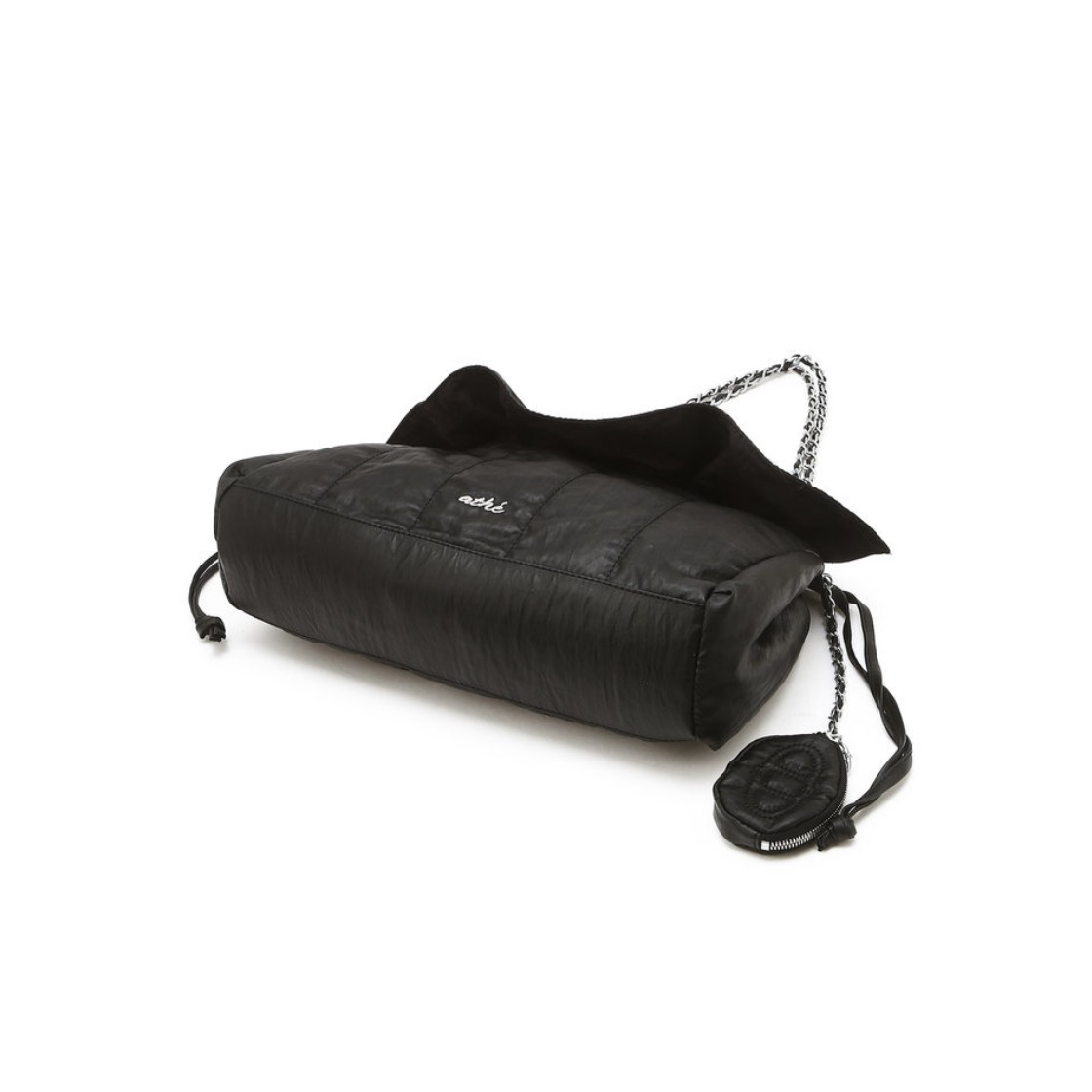 아떼 바네사브루노 액세사리 프릴 블랙 듀프스킨 숄더백 M 블랙(Athe Vanessabruno Acc Frill Black Dupeskin Shoulder Bag M Black) - 4