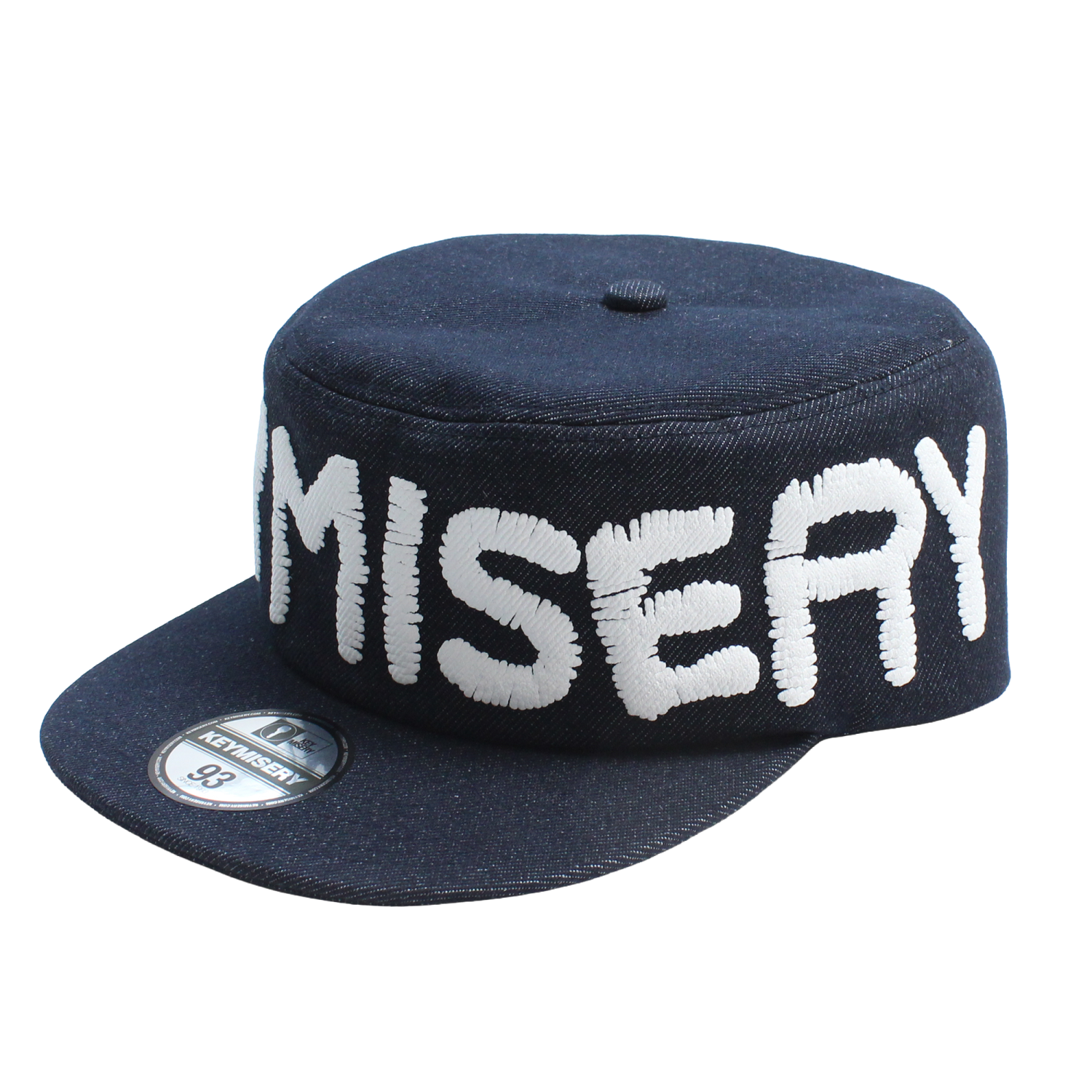 키미저리 위스퍼 필 박스 캡 인디고블루(Keymisery Whisper Pillbox Cap Indego blue)
