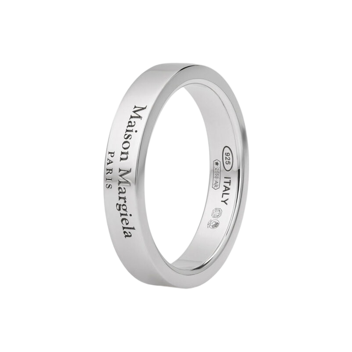 SM1UQ0123P8865102 (W) Maison Margiela Logo Ring Silver