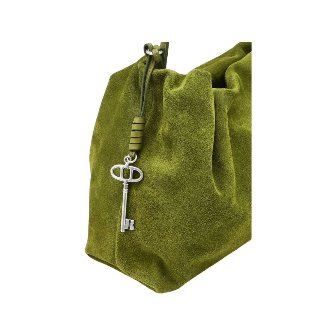 아떼 바네사브루노 액세사리 무스 올리브 스웨이드 복조리 숄더백 M 그린(Athe Vanessabruno Acc Mousse Olive Suede Drawstring Shoulder Bag M Normal Green) - 5