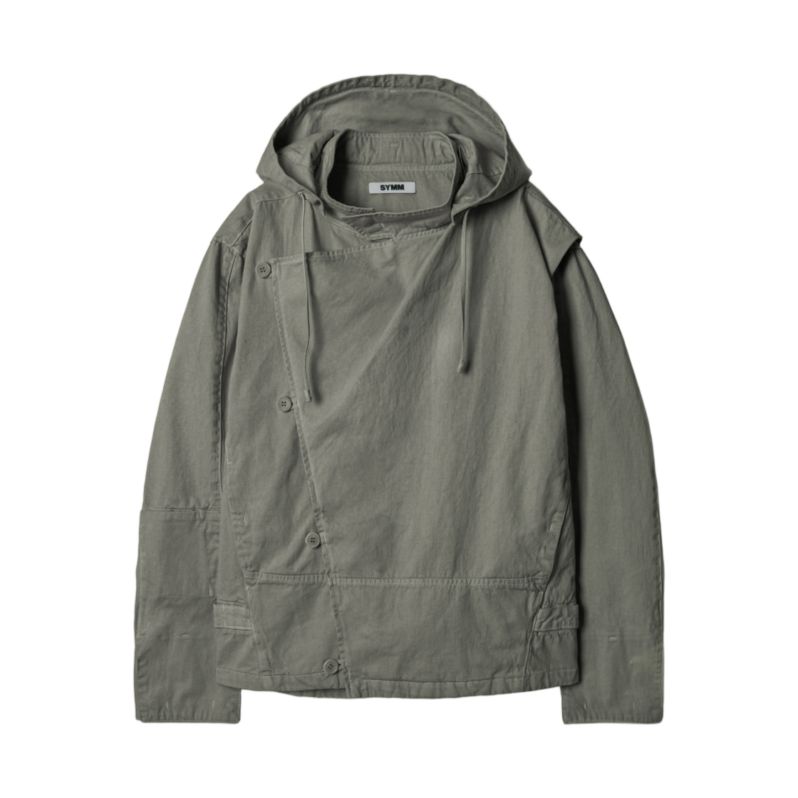 심 드레이프 다이애그널 자켓 카키(SYMM Draped Diagonal Jacket Khaki)