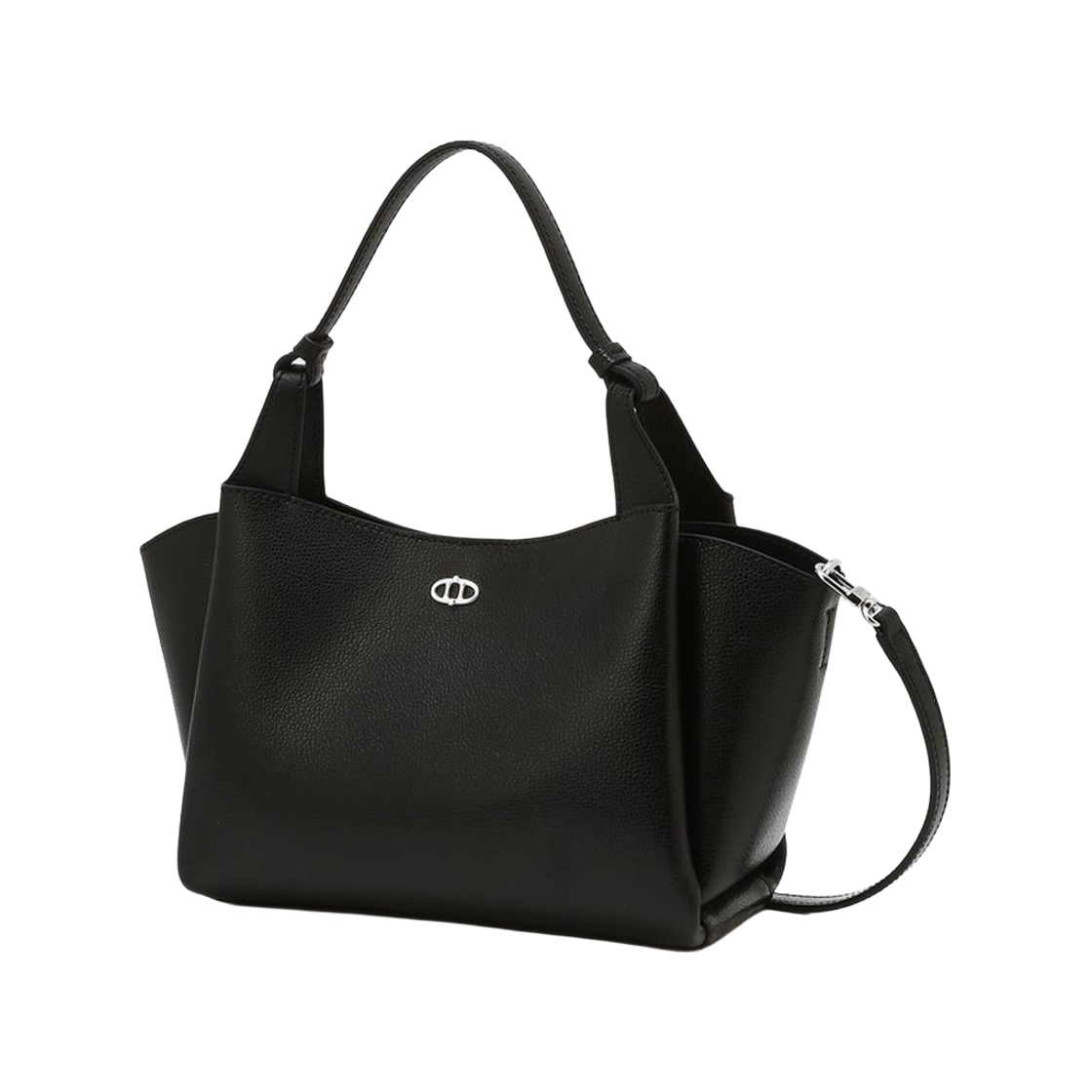 AABA6E520BK Athe Vanessabruno Acc Raie Black Cowhide Tote & Crossbody Bag S Black