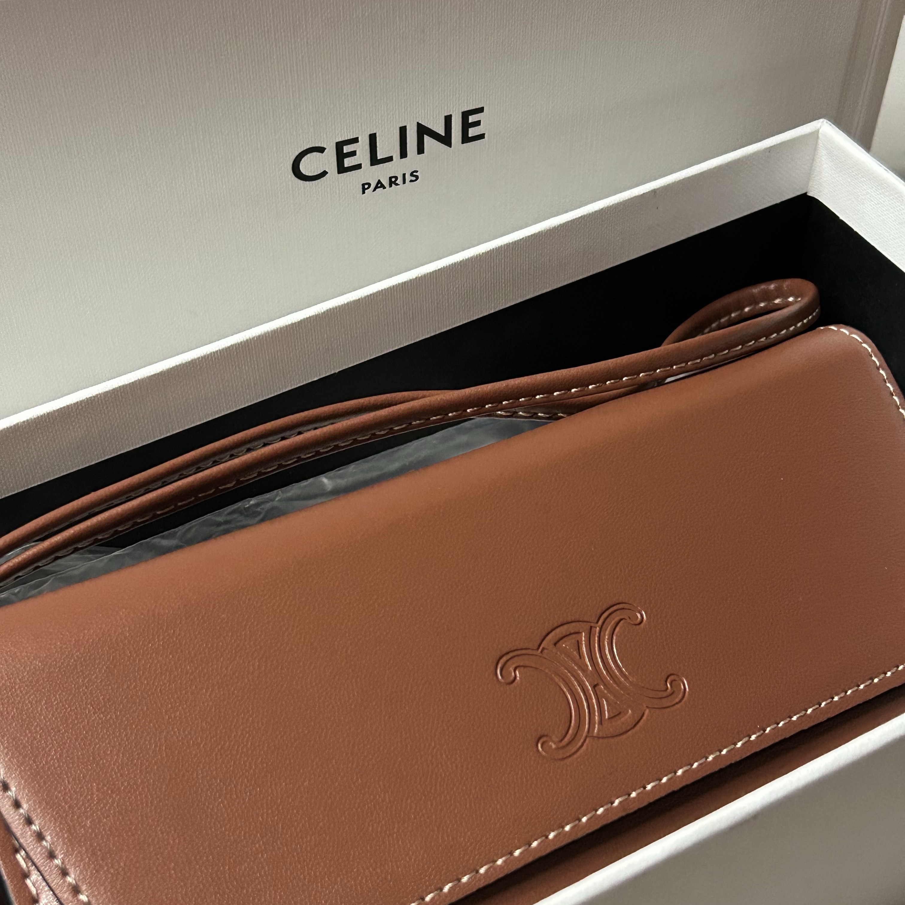 (W) Celine Triomphe 01 Sunglasses in Acetate Black 착용 스타일
