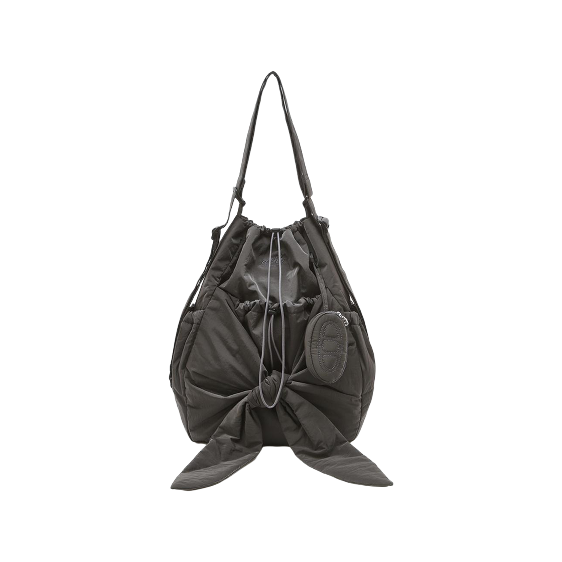 AABA6E901G3 Athe Vanessabruno Acc Ruban Dark Gray Ribbon Backpack & Shoulder Bag L Dark Grey