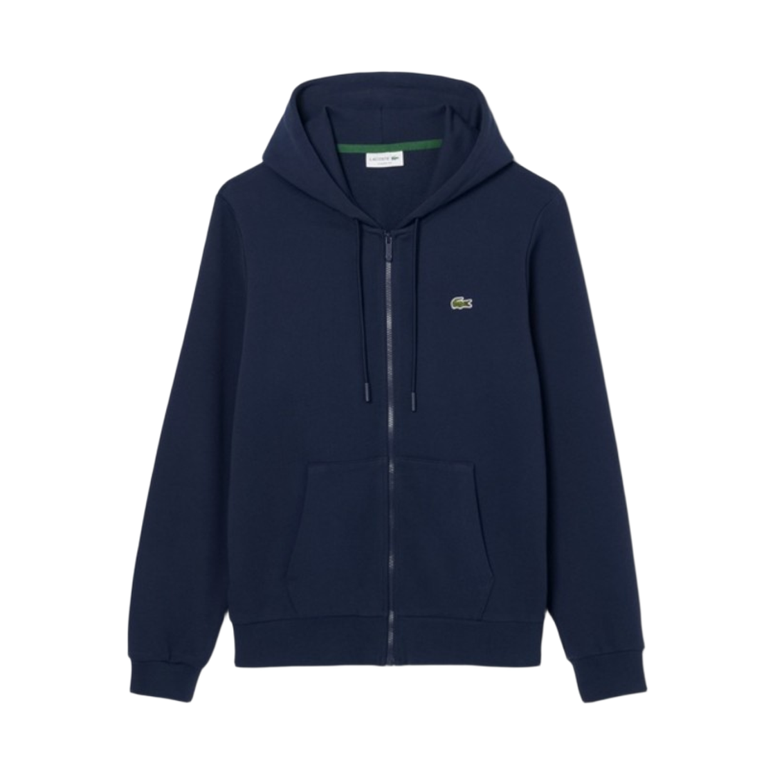 라코스테 에센셜 스웨트 후드 집업 네이비(Lacoste Essential Sweat Hoodie Zip-Up Navy)
