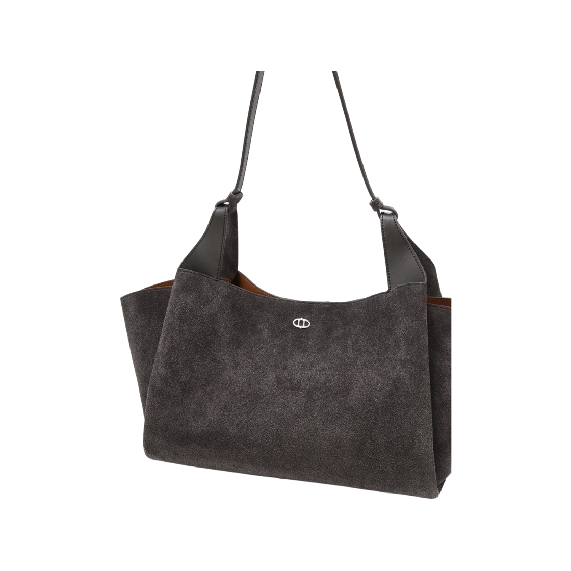 아떼 바네사브루노 액세사리 레이 그레이 스웨이드 숄더백 L 그레이(Athe Vanessabruno Acc Raie Gray Suede Shoulder Bag L Normal Grey) - 5