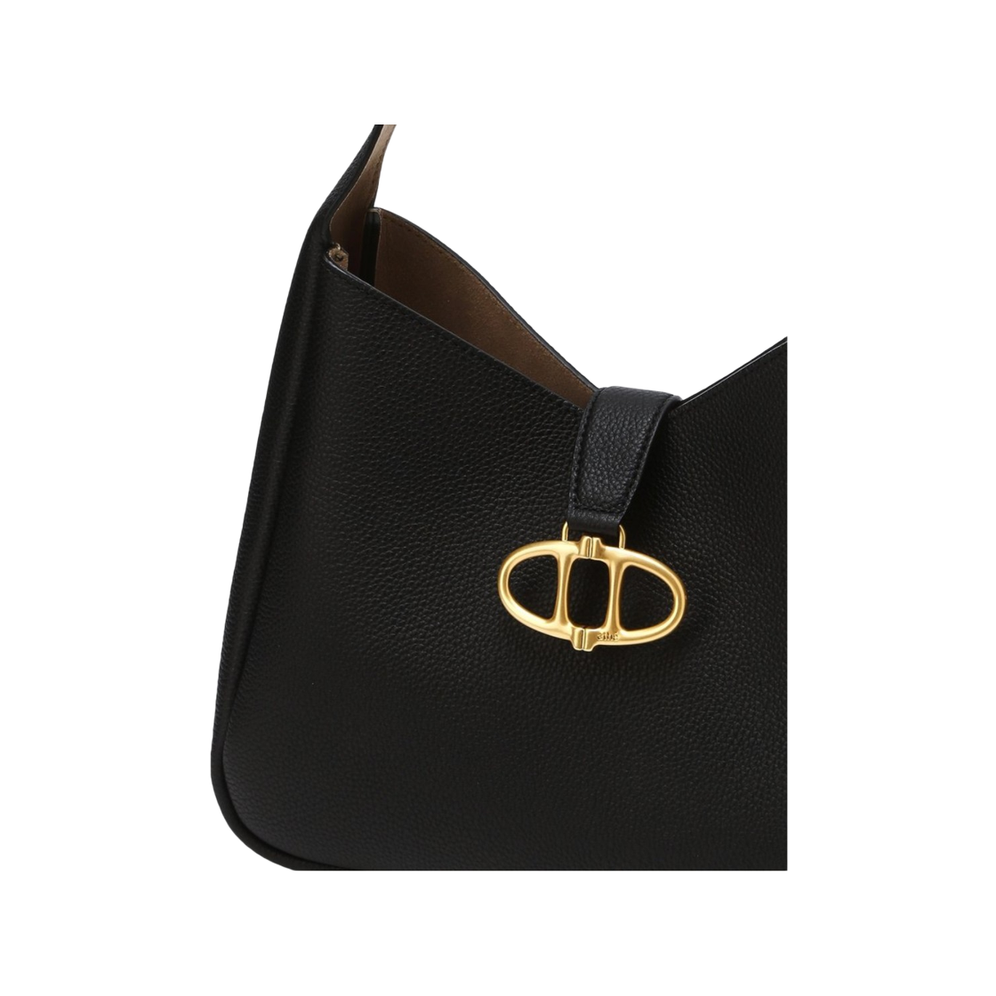 아떼 바네사브루노 액세사리 마롱 블랙 슈렁큰 레더 호보백 M 블랙(Athe Vanessabruno Acc Maron Black Shrunken Leather Hobo Bag M Black) - 4