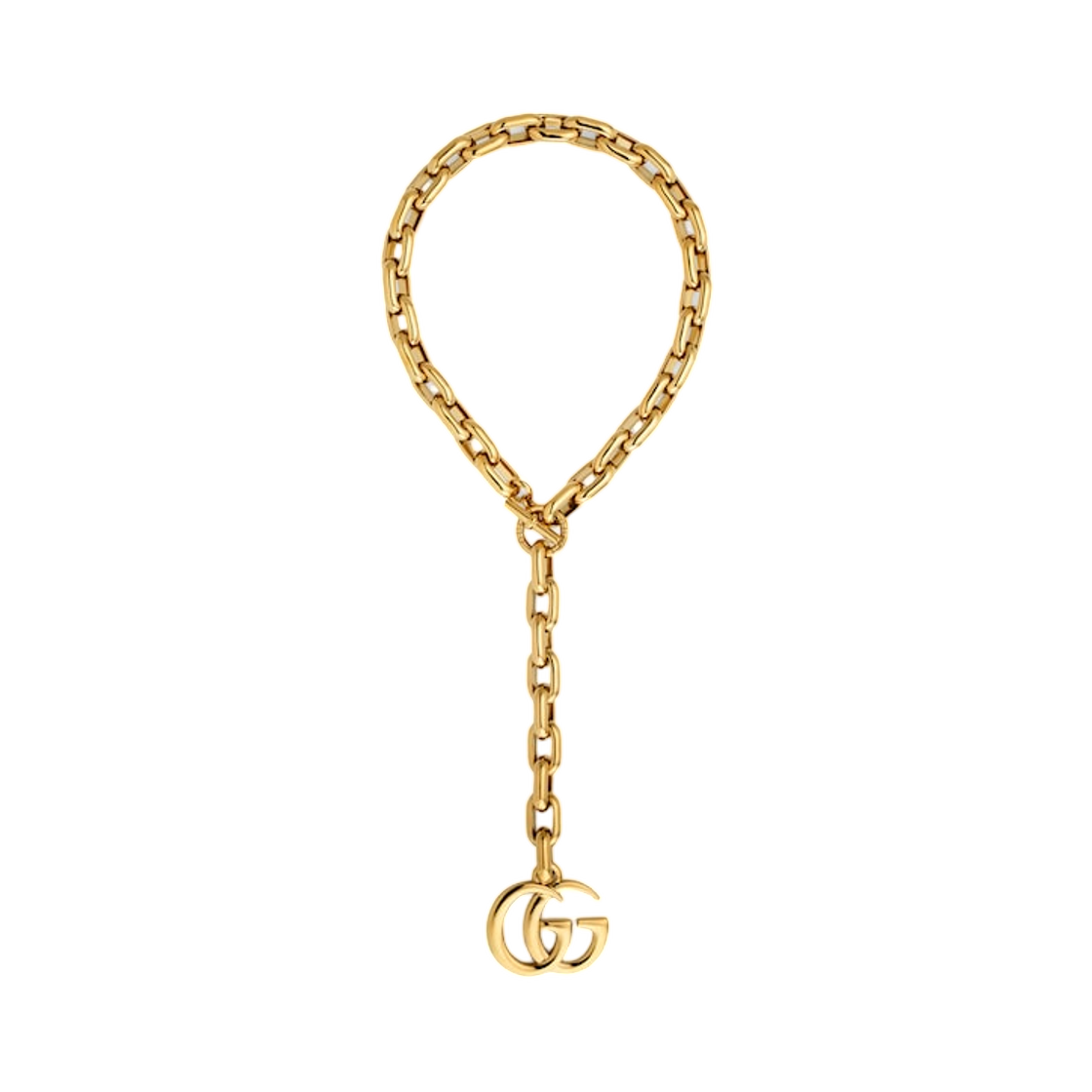 (W) 구찌 GG 마몽 펜던트 체인 네클리스 골드 케이스((W) Gucci GG Marmont Pendant Chain Necklace Gold Aluminium) - 2