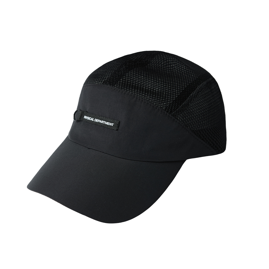 피지컬 디파트먼트 나일론 메쉬 믹스 스트링 캡 블랙(Phyps Dept Nylon Mesh Mixed String Cap Black)