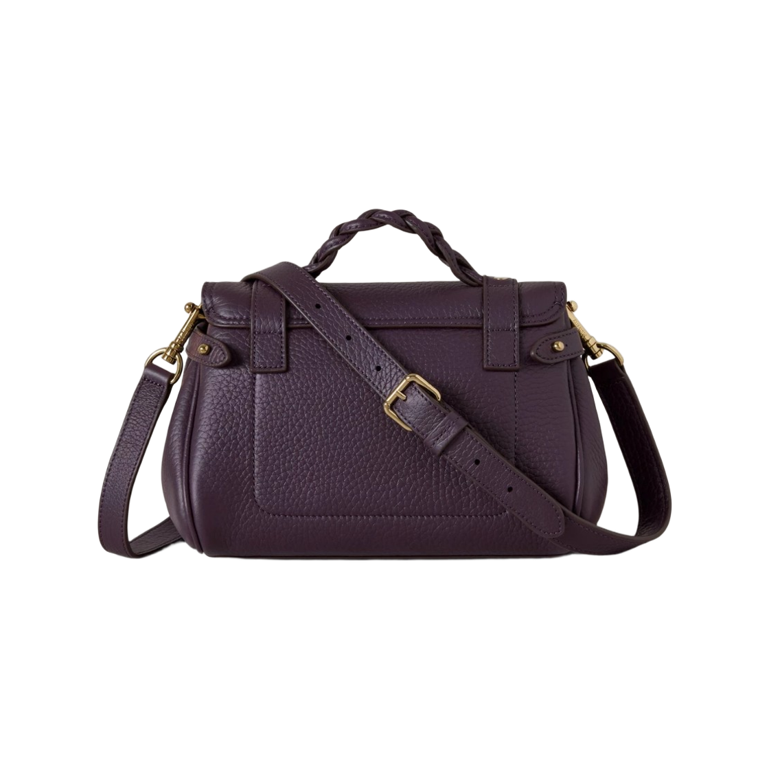 멀버리 미니 알렉사 헤비 그레인 토트백 딥 오버진(Mulberry Mini Alexa Heavy Grain Tote Bag Deep Aubergine) - 2