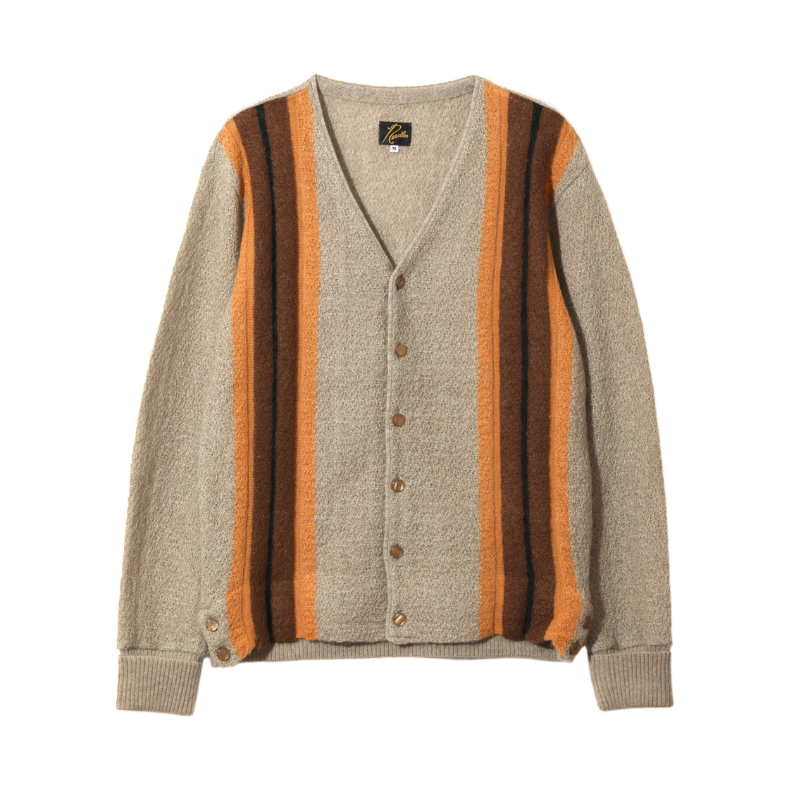 니들스 니트 가디건 크레이프 위브 스트라이프 토프(Needles Knit Cardigan Crepe Weave Stripe Taupe) - 1