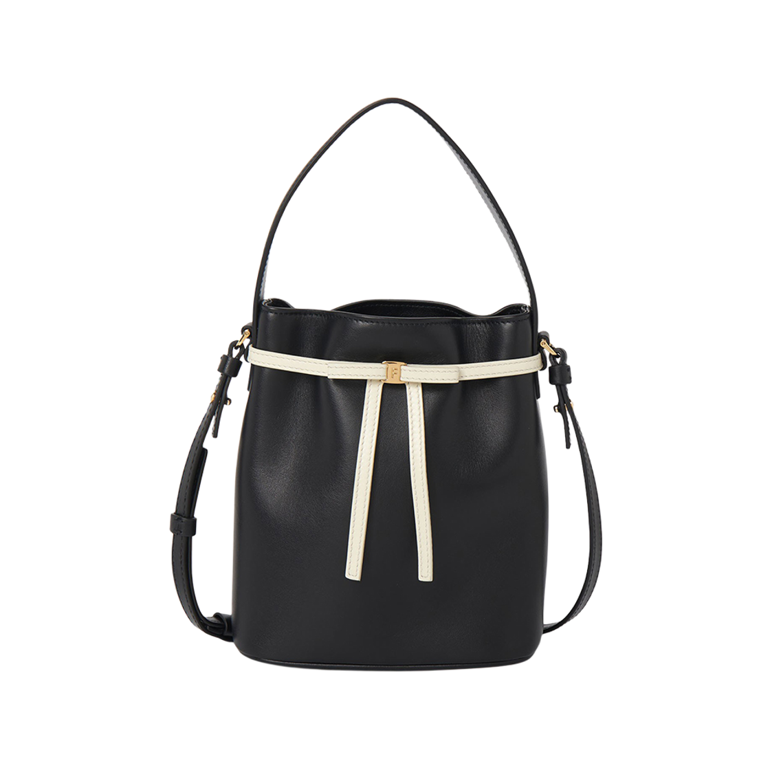221081-790187 Ferragamo Mini Bow Bucket Bag Black Mascarpone