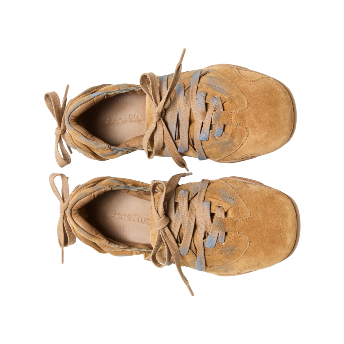 (W) 아크네 스튜디오 레이스업 스웨이드 슈즈 베이지 블루((W) Acne Studios Lace Up Suede Shoes Beige Blue) - 2