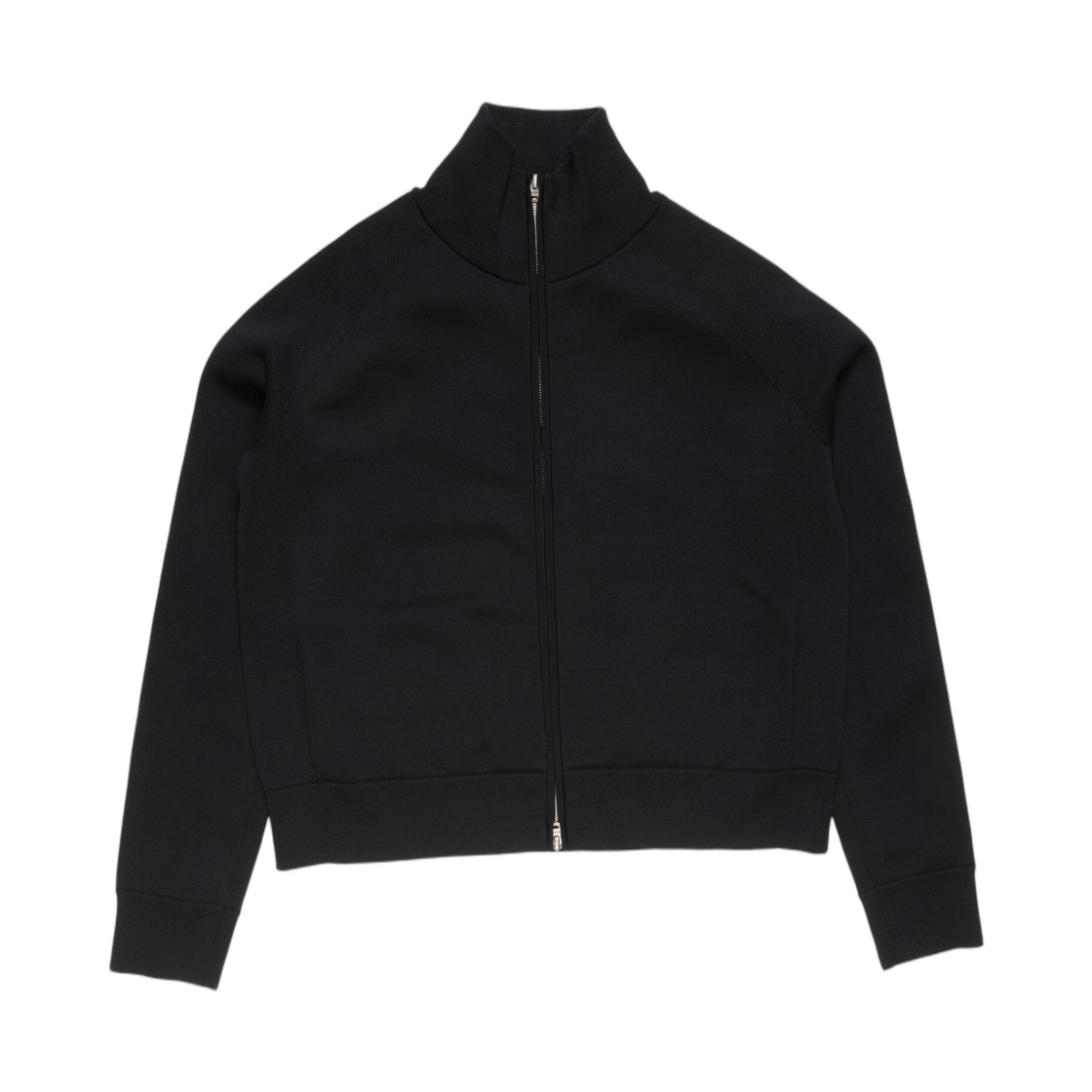 B60389-900 Acne Studios Logo Zip Cardigan Black