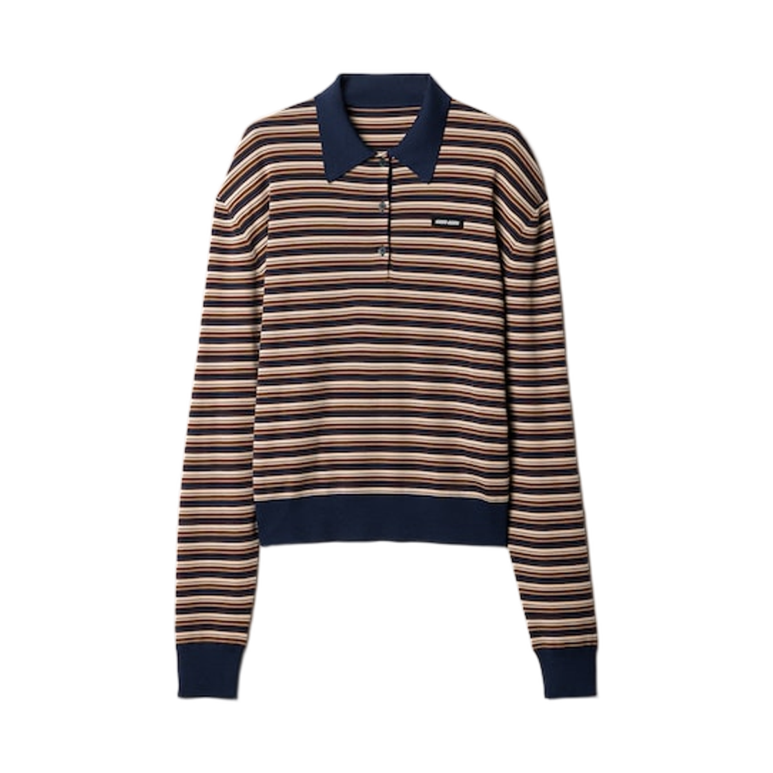 MML03V-1844-F0627 (W) Miu Miu Wool Polo Shirt Albino White