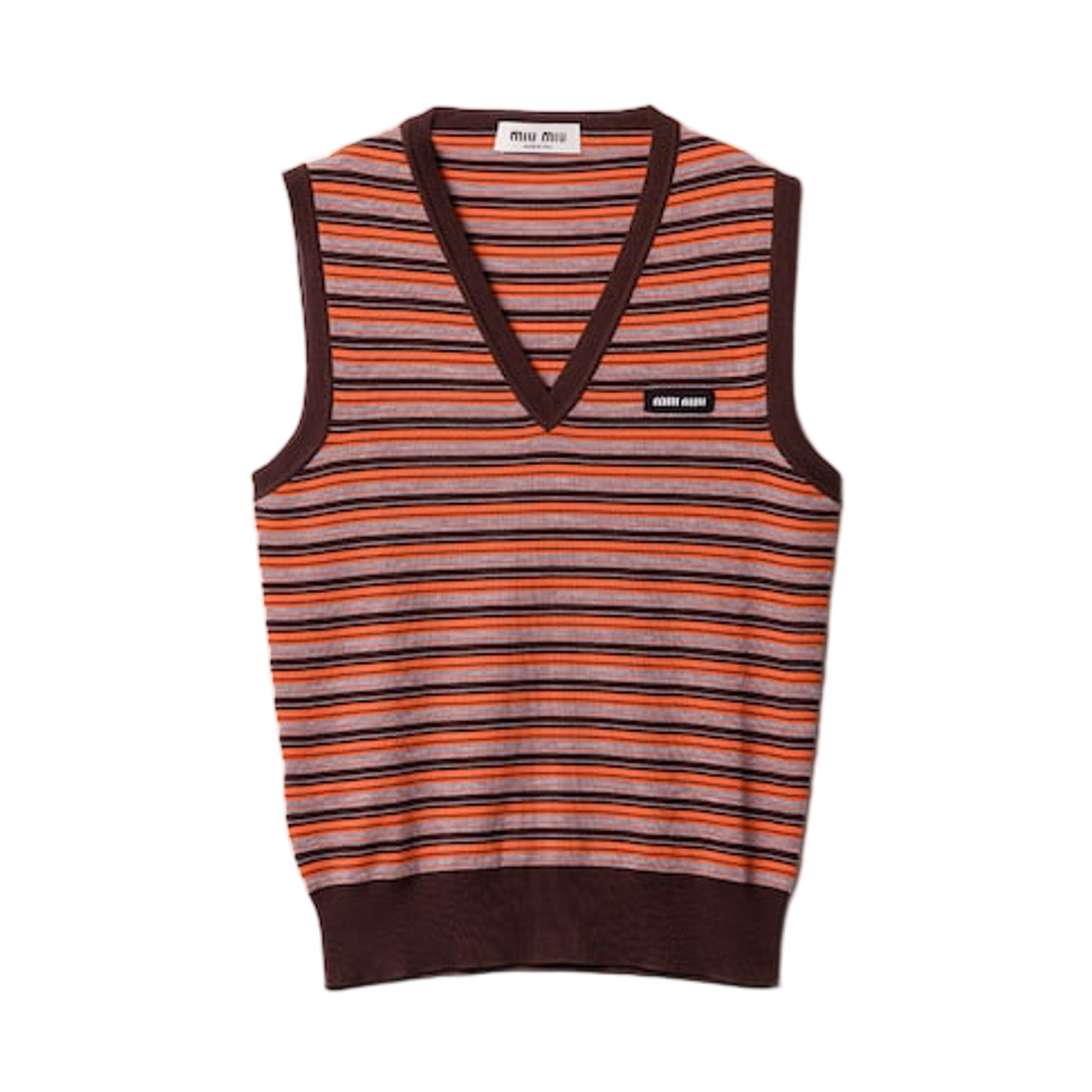MMV337-1844-F0049 (W) Miu Miu Wool Vest Orange