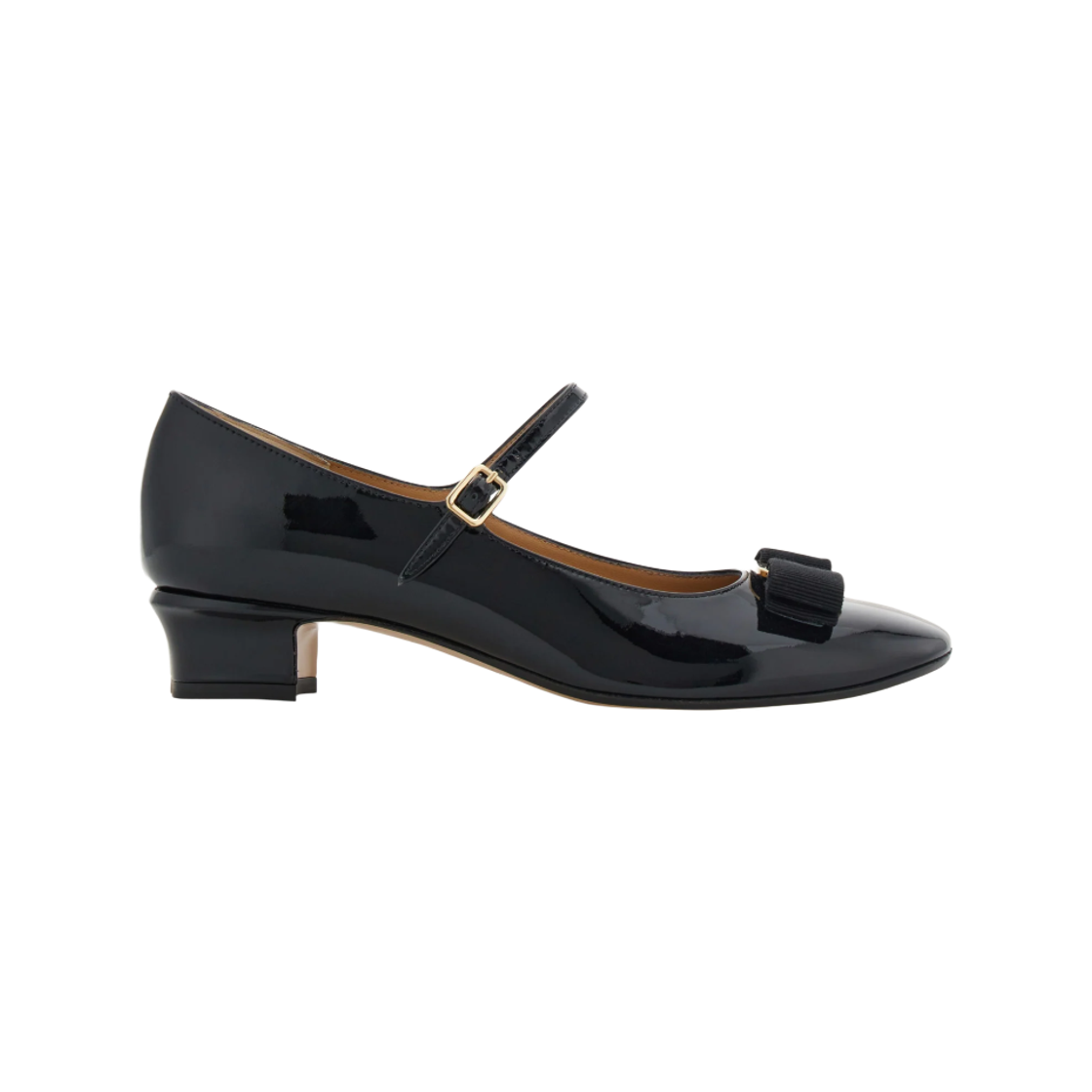 01L345-790731 (W) Ferragamo Vara Bow Mary Jane Black - D