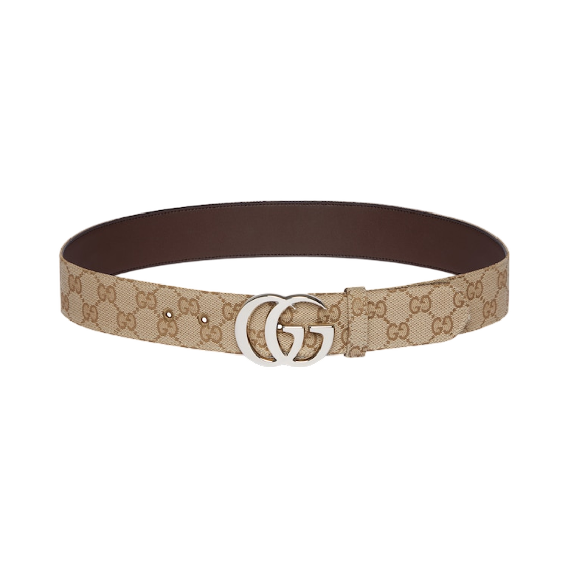 864233-FAFUT-9611 Gucci Flat Marmont Belt Sand