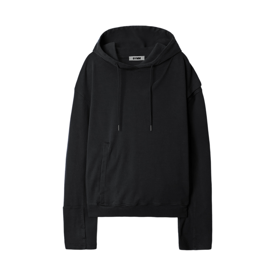 심 드레이프 후드 블랙(SYMM Draped Hoodie Black)