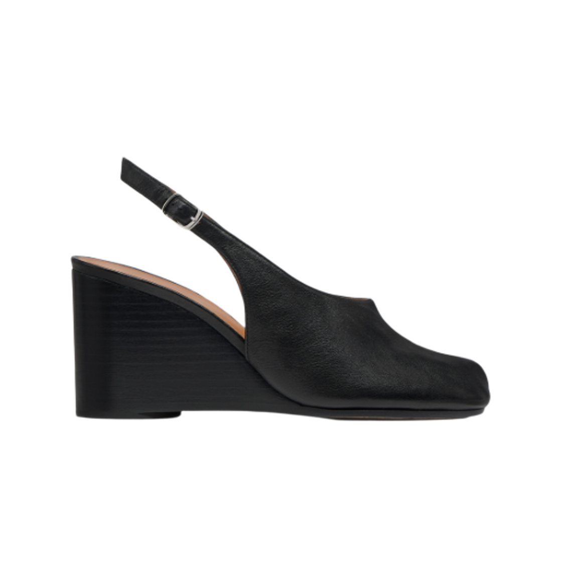 S58WP0296P3753T8013 (W) Maison Margiela Tabi Wedge Slingback Black