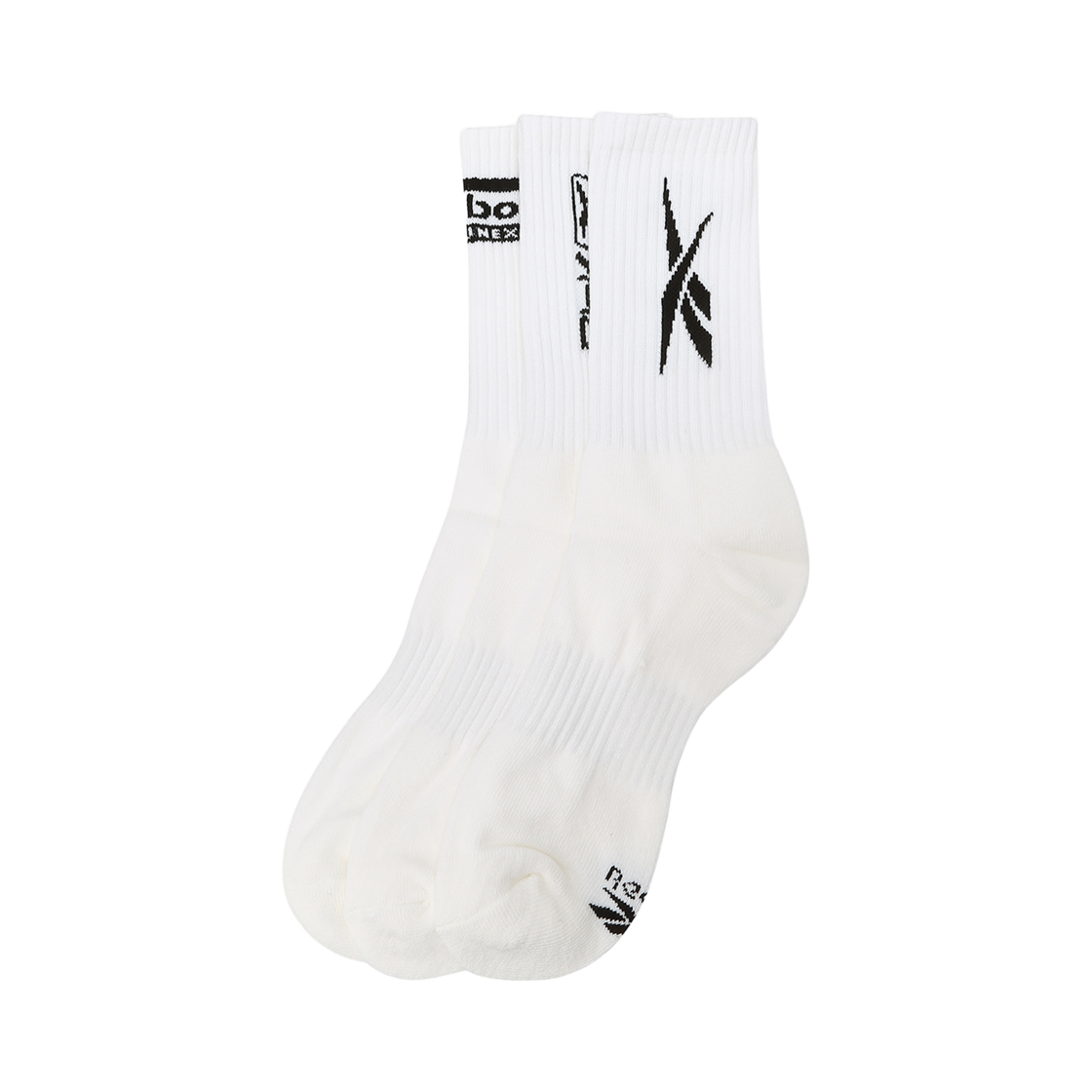 리복 아이코닉 믹스 로고 삭스 화이트 (3개입)(Reebok Iconic Mix Logo Socks White (3 Pack))
