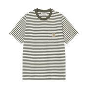 Carhartt WIP S/S Ezra Pocket T-Shirt Ezra Stripe Leaf Wax