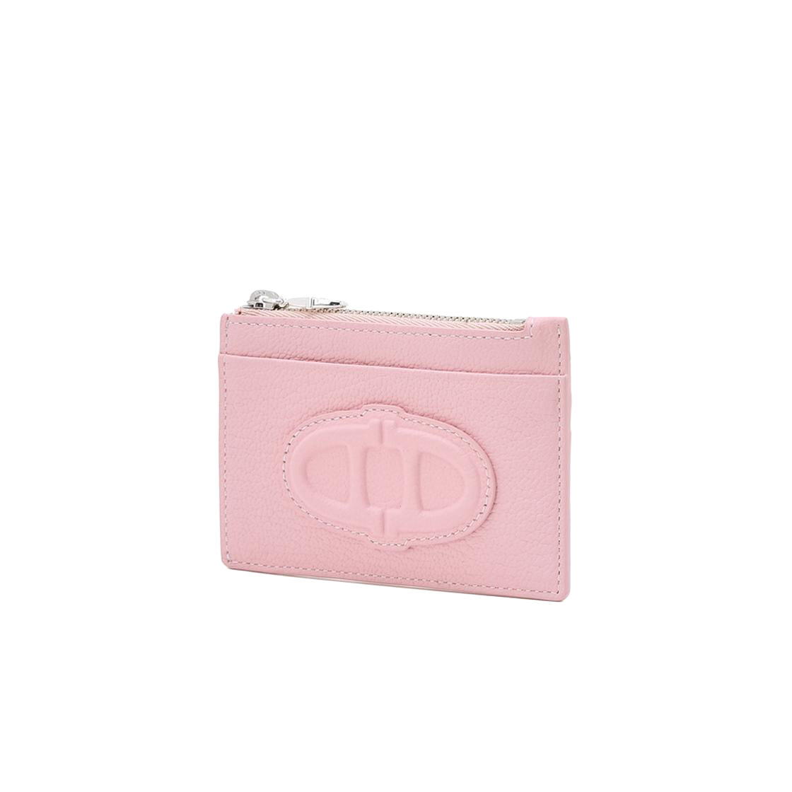 AAHO6E460P1 Athe Vanessabruno Acc Stamp Pink Lambskin Zipper Single Card Wallet Light Pink