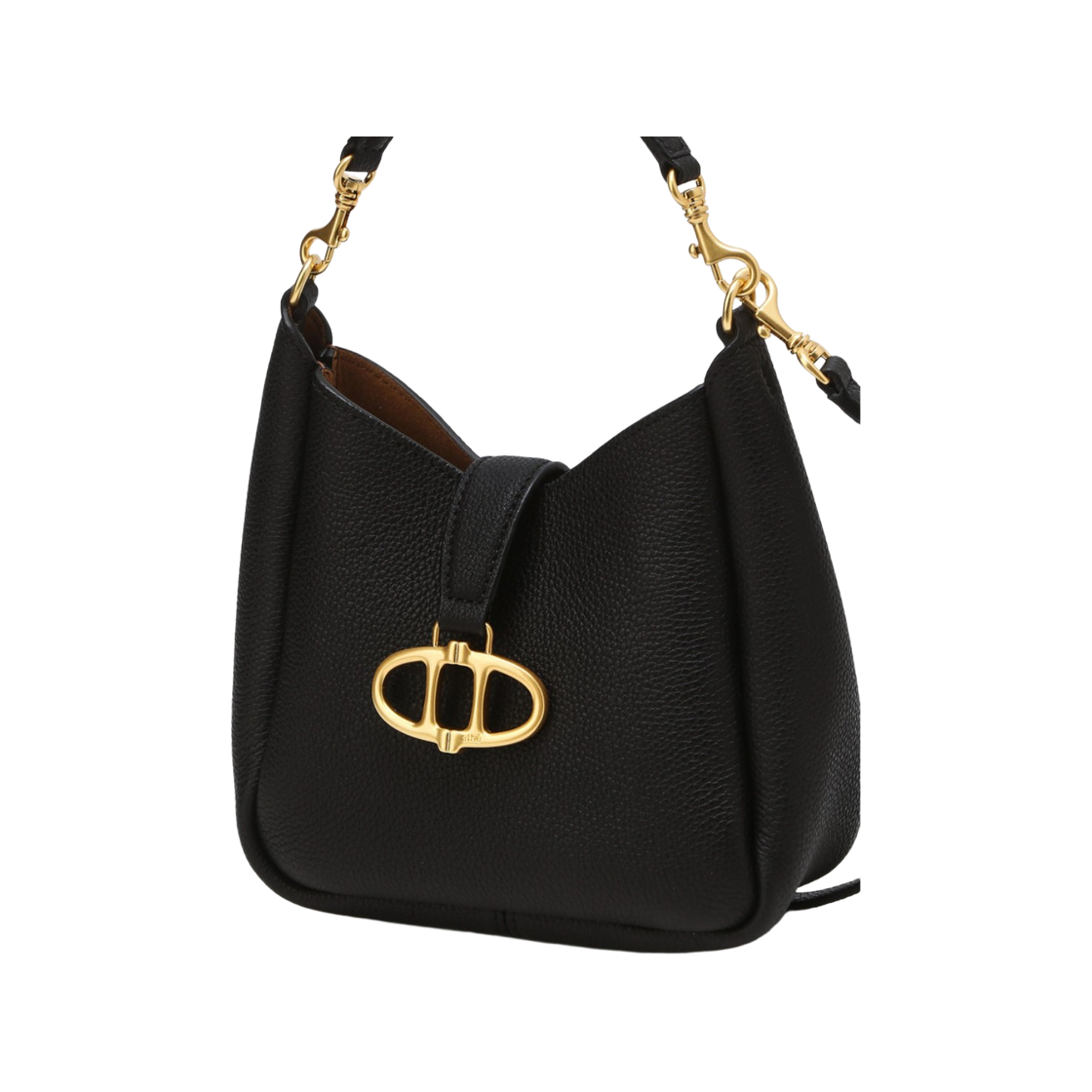 아떼 바네사브루노 액세사리 마롱 블랙 슈렁큰 레더 크로스백 S 블랙(Athe Vanessabruno Acc Maron Black Shrunken Leather Crossbody Bag S Black) - 5