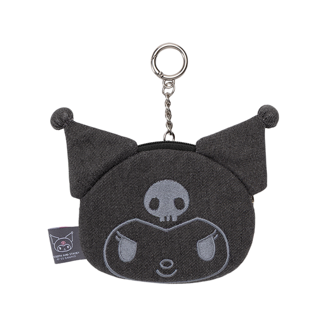 조셉앤스테이시 데님 미니 파우치 쿠로미 워시드 차콜(Joseph&Stacey Denim Mini Pouch Kuromi Washed Charcoal)