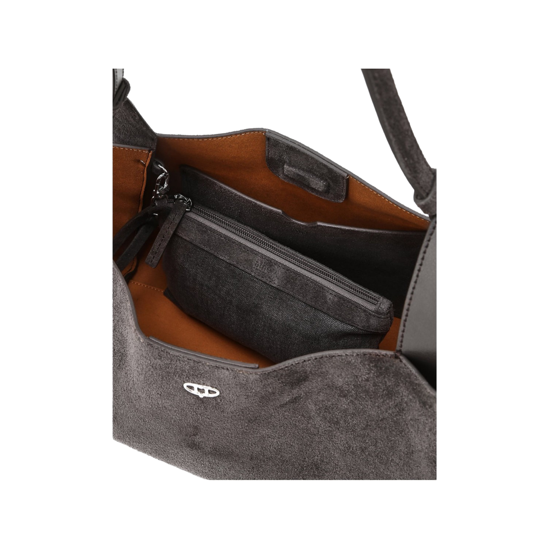 아떼 바네사브루노 액세사리 레이 그레이 스웨이드 숄더백 L 그레이(Athe Vanessabruno Acc Raie Gray Suede Shoulder Bag L Normal Grey) - 2