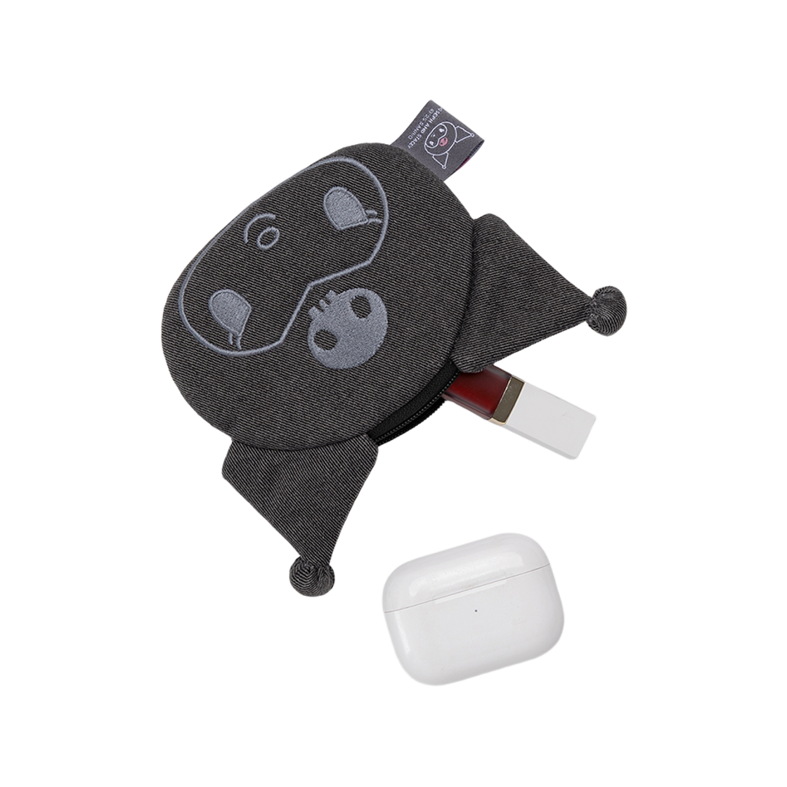 조셉앤스테이시 데님 미니 파우치 쿠로미 워시드 차콜(Joseph&Stacey Denim Mini Pouch Kuromi Washed Charcoal) - 2