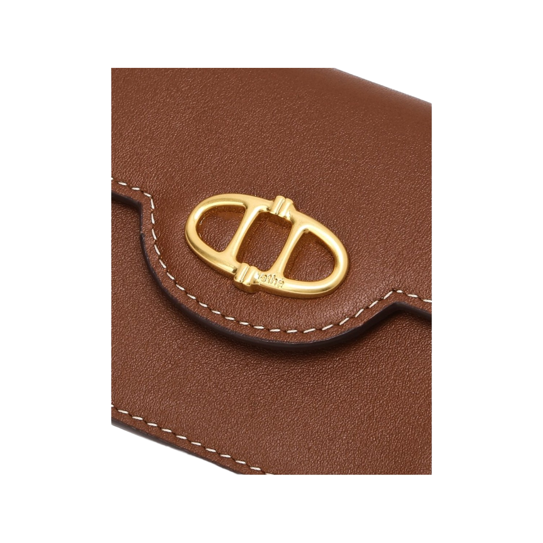 아떼 바네사브루노 액세사리 브라운 레더 플랩 카드지갑 브라운(Athe Vanessabruno Acc Brown Leather Flap Card Wallet Normal Brown) - 4