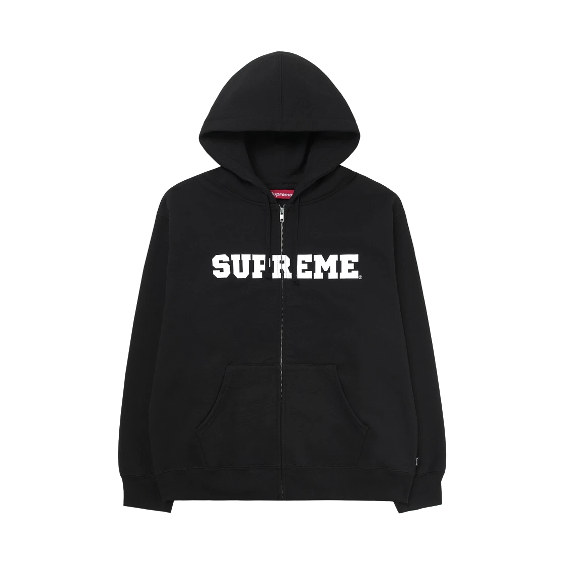Supreme Supreme Collegiate Applique Zip Up Hooded Sweatshirt Black - 25FW · L