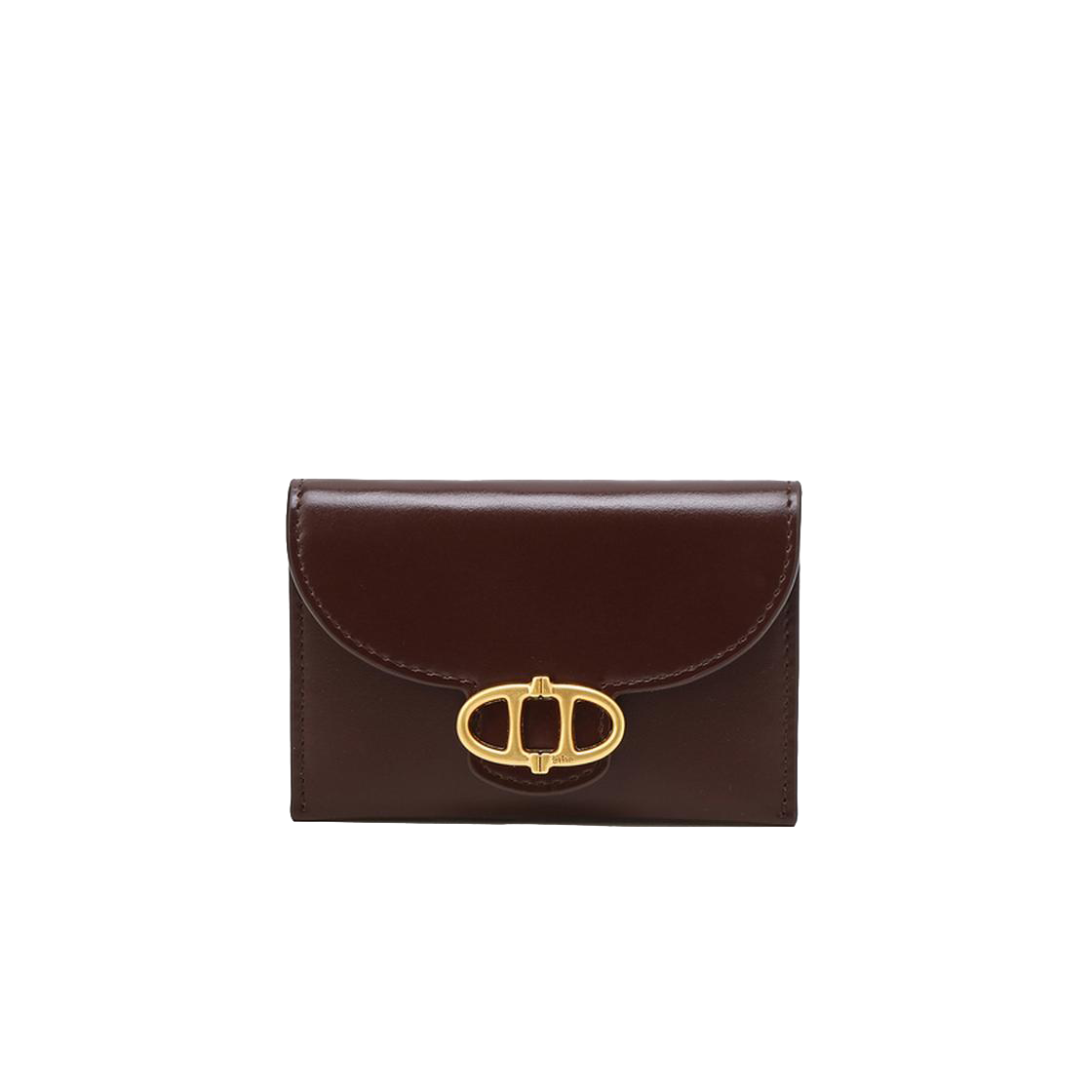 AAHO6E343D3 Athe Vanessabruno Acc Burgundy Bottalato Flap Accordion Card Wallet Dark Wine