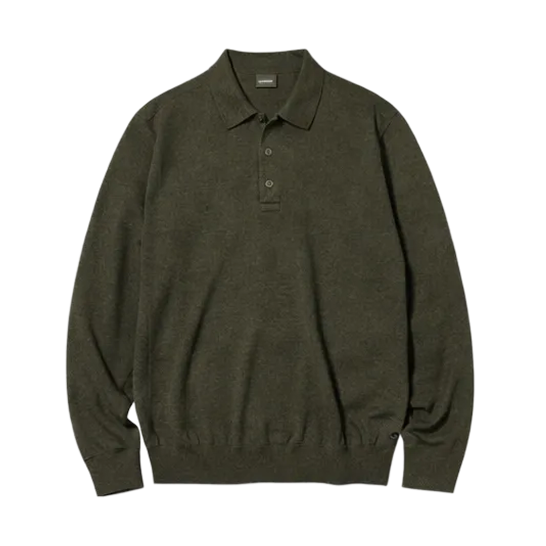 478537-56 Uniqlo Merino Knit Polo Sweater Olive - JP
