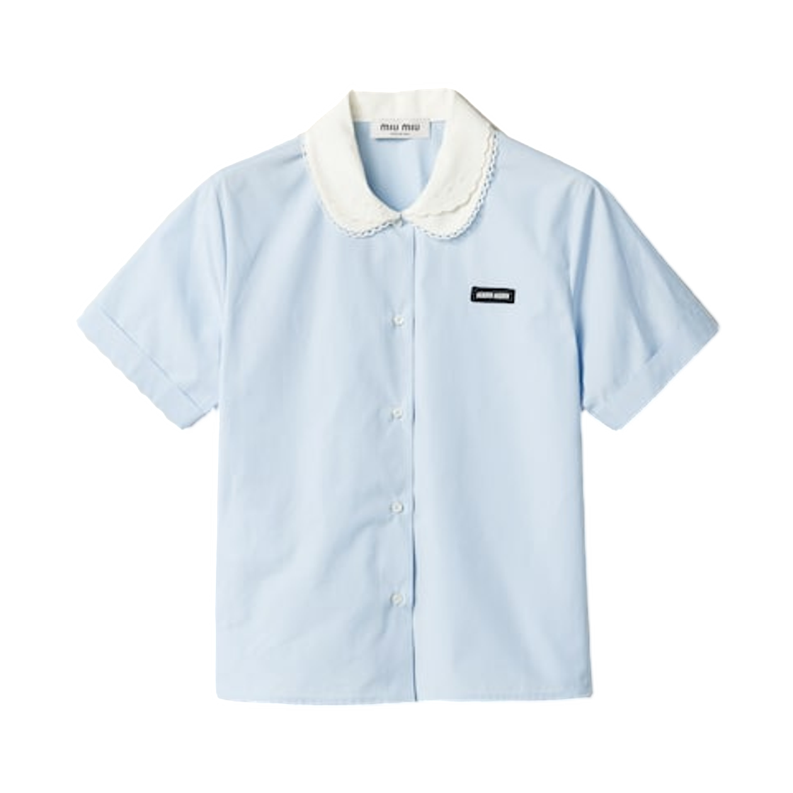 MK2020-10IV-F0013 (W) Miu Miu Poplin Shirt Sapphire Blue