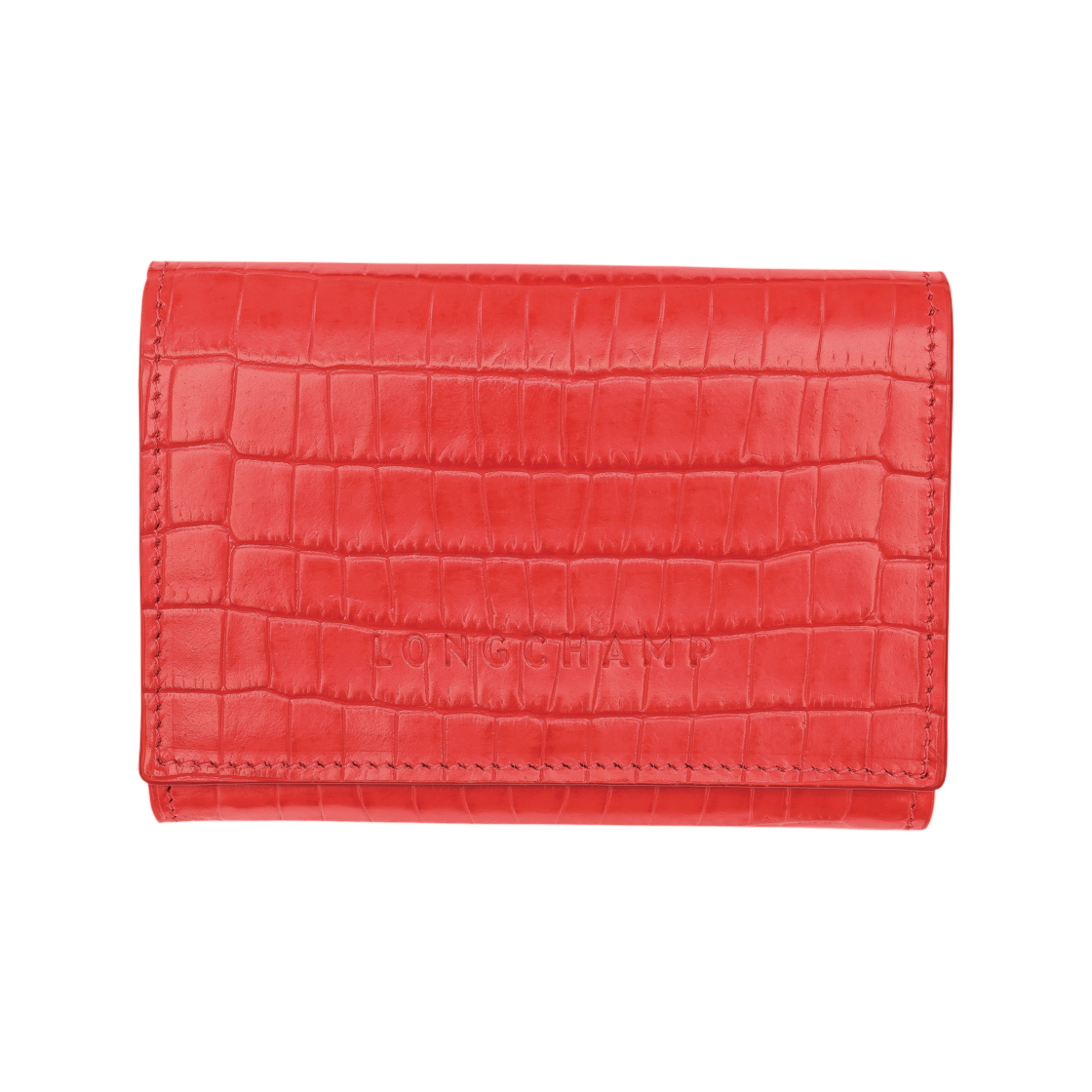 30058HID108 Longchamp Longchamp Pocket Compact Wallet Vermilion