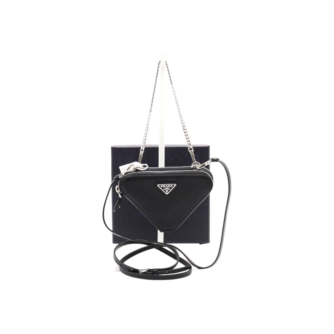 프라다 1NR015 사피아노 가죽 미니 페달 여성 체인 파우치 겸 크로스백aa60015(Prada Saffiano Leather Mini Pedal Chain Pouch Crossbody Bag) - 1