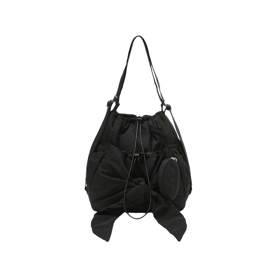 AABA6E911BK Athe Vanessabruno Acc Ruban Black Ribbon Backpack & Shoulder Bag S Black