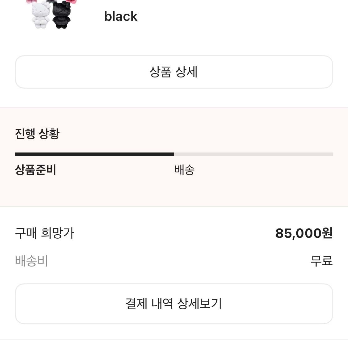 HELLO KITTY x JISOO 40cm Character Doll Black, [HELLO KITTY x JISOO] 40CM Character Doll 착용 스타일
