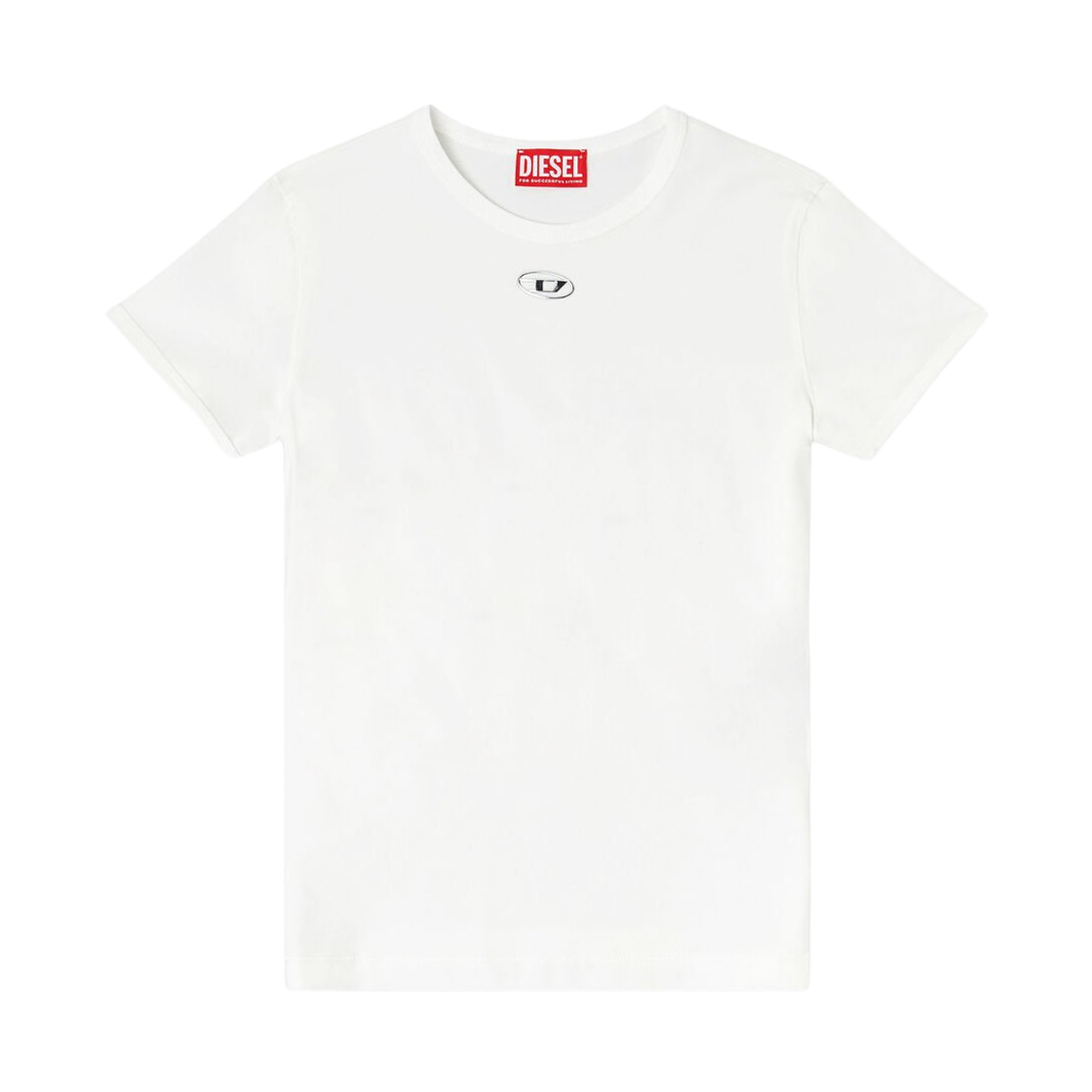 A199170AHQH-141 (W) Diesel T-Uncutieslong-Od Slim-Fit T-Shirt White
